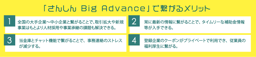 さんしんBig Advance で繋がるメリット